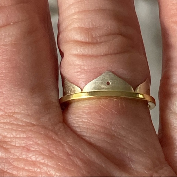 Cute Two tone Sterling Necklace & Ring Set - Picture 4 of 9